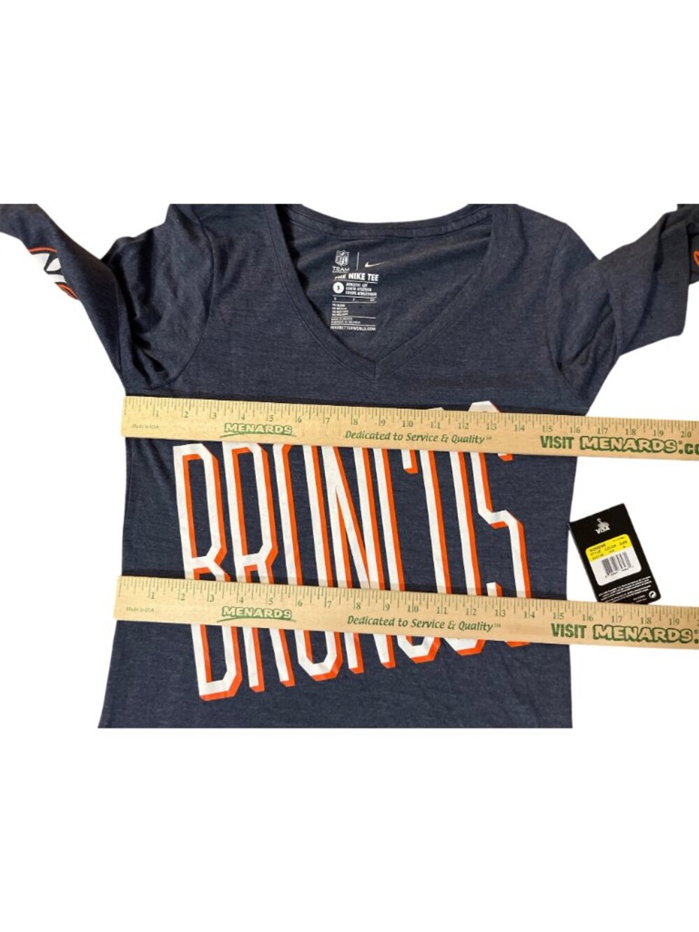 NEW Nike Denver Broncos Womens Long Sleeve Tee Small Navy NFL - Picture 9 of 16